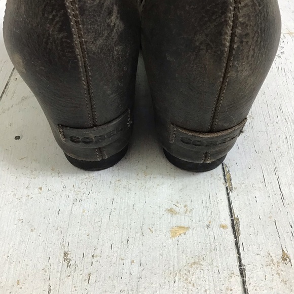 Sorel Joan of Arctic Hidden Wedge Lace Up Leather Boots Size 8 - Picture 8 of 11
